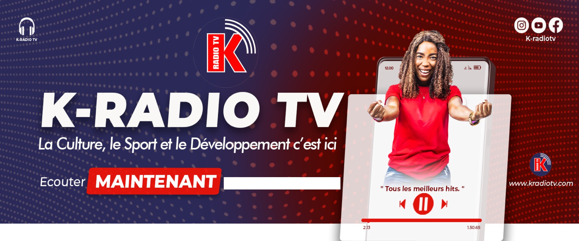 k-radio TV NEW BANNIERE AUTO PROMO AU 23 JUILLET