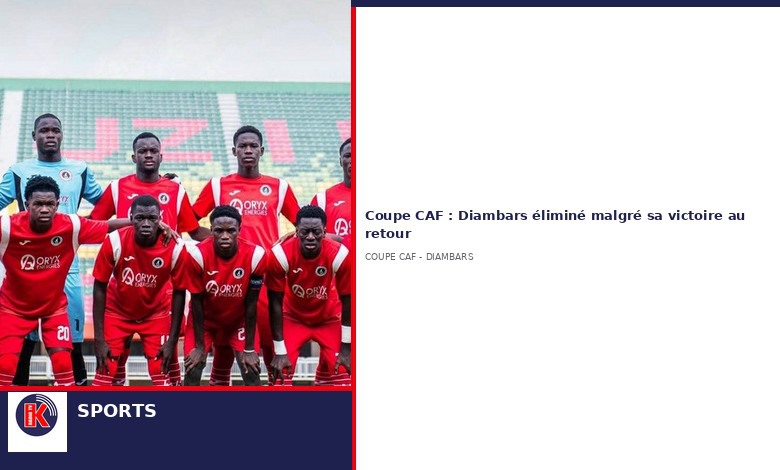 Coupe CAF : Diambars gagne au retour mais sort par la petite porte