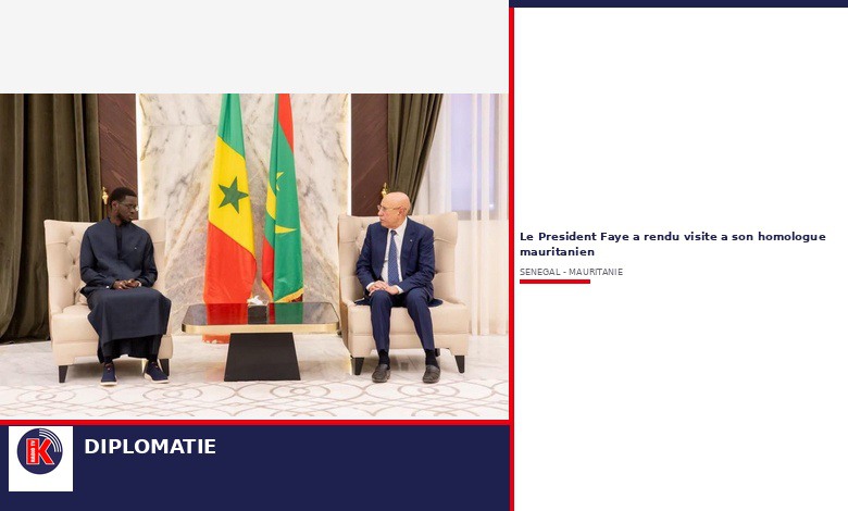 Le Président Bassirou Diomaye Faye en visite chez son homologue mauritanien