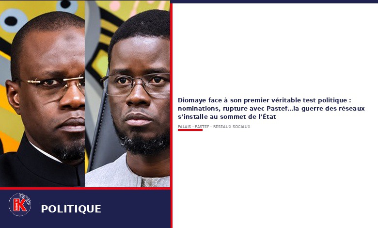 Palais : premier test pour Diomaye, la guerre des réseaux éclate au sommet