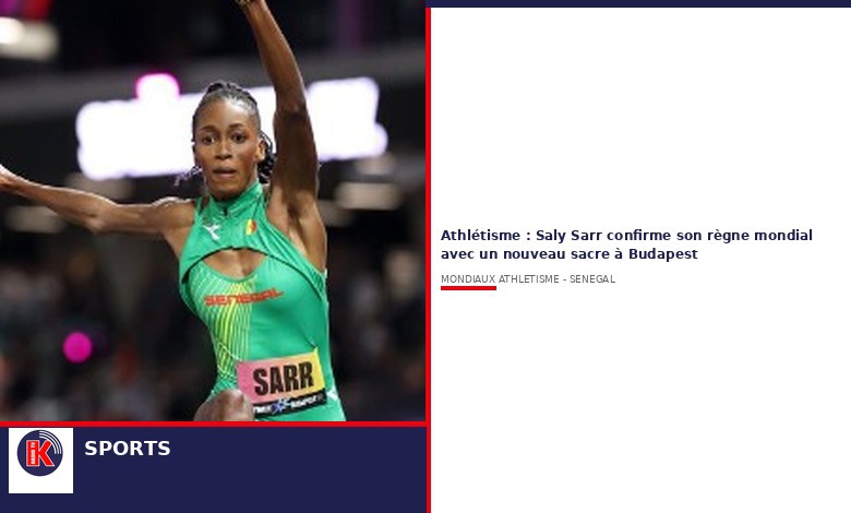 Triple saut : Saly Sarr encore reine du monde à Budapest