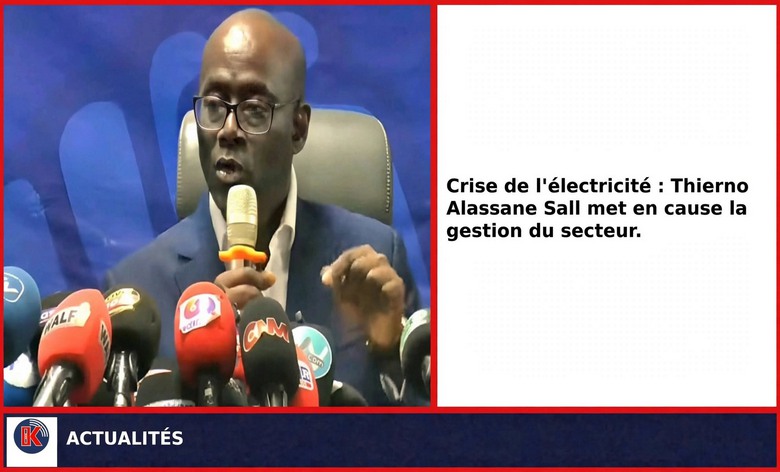 Électricité : Thierno Alassane Sall dénonce une gestion catastrophique