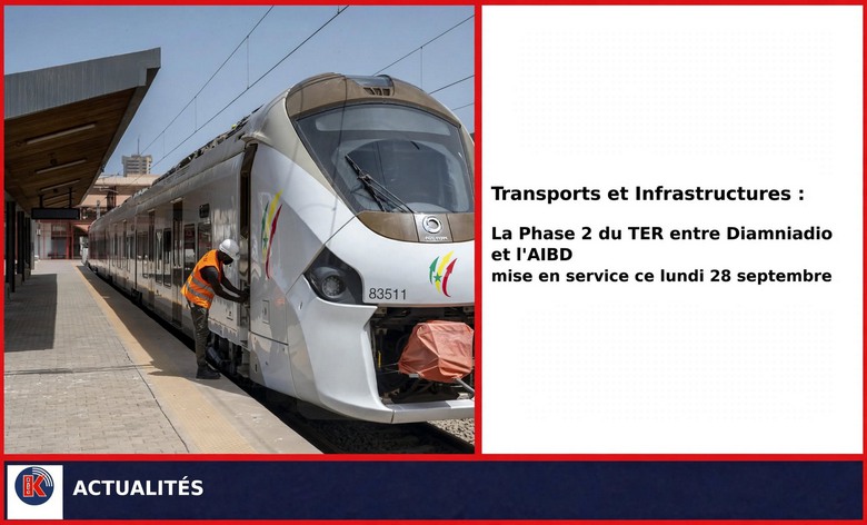 TER : La ligne Diamniadio AIBD entre en service lundi