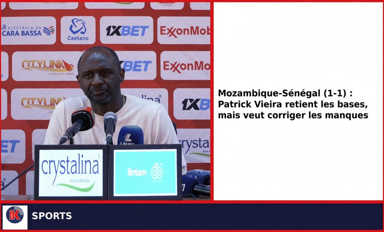 Mozambique – Sénégal : Les Lions tenus en échec, Vieira lucide