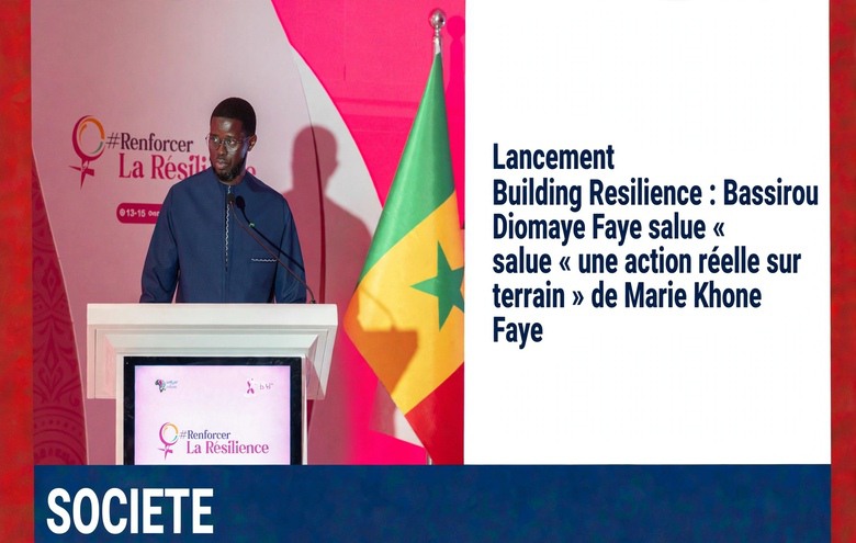 Building Resilience : Diomaye Faye salue l&rsquo;action de terrain de Marie Khone Faye