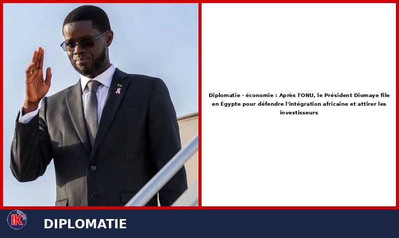 De l&rsquo;ONU à l&rsquo;Égypte : Diomaye Faye défend l&rsquo;intégration africaine et courtise les investisseurs